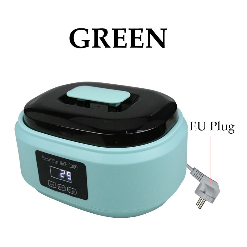 2L Grote Paraffine Kachels Elektrische Wax Warmer Kit Hand En Body Warmer Schoonheidssalon Voetenbad Wax Ontharing waxen Pot: Green