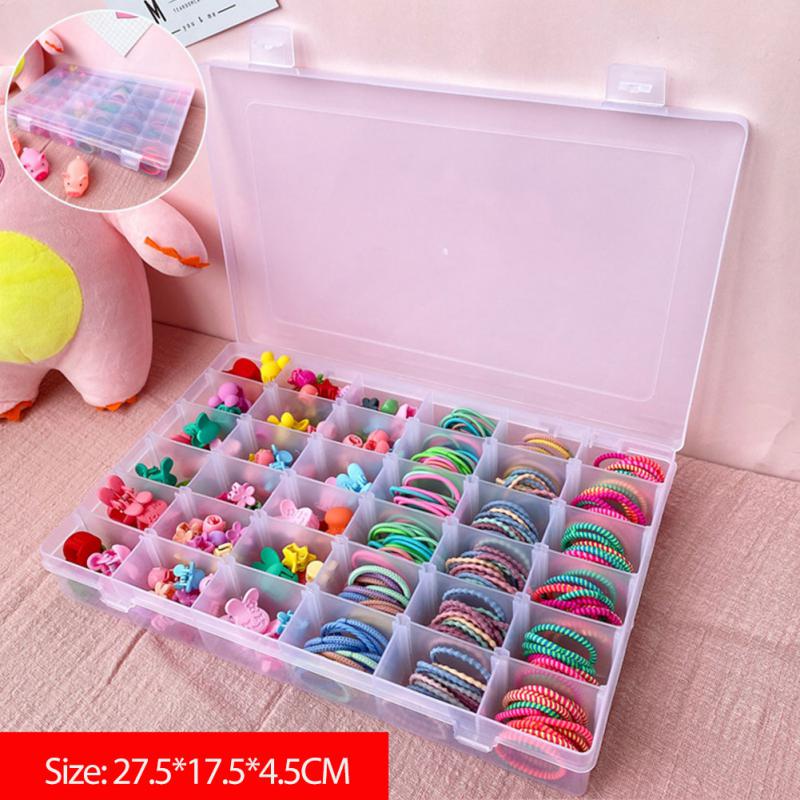 Plastic Jewelry Box Head Rope Storage Box Children Girl Head Rope Hair Accessories Desktop Jewelry Box Case Display Organizer: 03