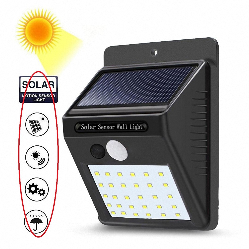 40 LED Solar Light PIR Motion Sensor Solar Garden Light Waterproof Outdoor Energy Saving Street Yard Path Home Lamp