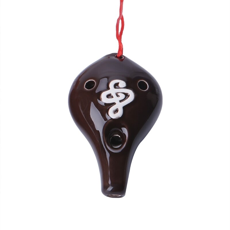 flauta instrumento Musical esmaltado Alto A C cerámica Ocarina 6 agujeros: NO.CF