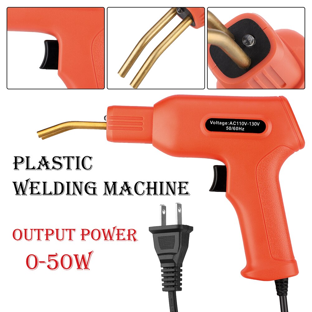 50W Handheld Portable Plastic Welding Machine Garage Tool Stapler PVC Plastic Repair Machine Auto Bumper Repair Stapler
