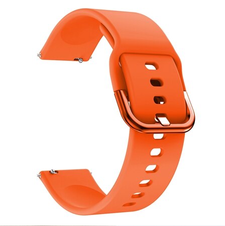 20MM Stainless Steel Metal Strap for Samsung Galaxy Watch Active / active 2 40mm 44mm Bands Smart Watches Small Large Bracelet: Orange / 22mm
