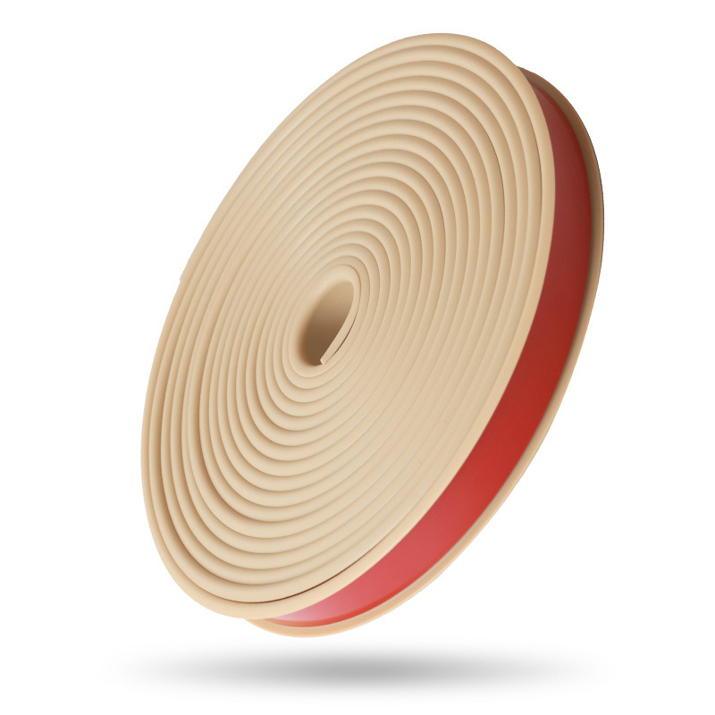 Bande de chant auto-adhésive de 1 mètre, panneau de meubles, armoire, Table, chaise, couvercle de protection, bande d'étanchéité en caoutchouc de Silicone en forme de U: 14mm / Matt Blanc