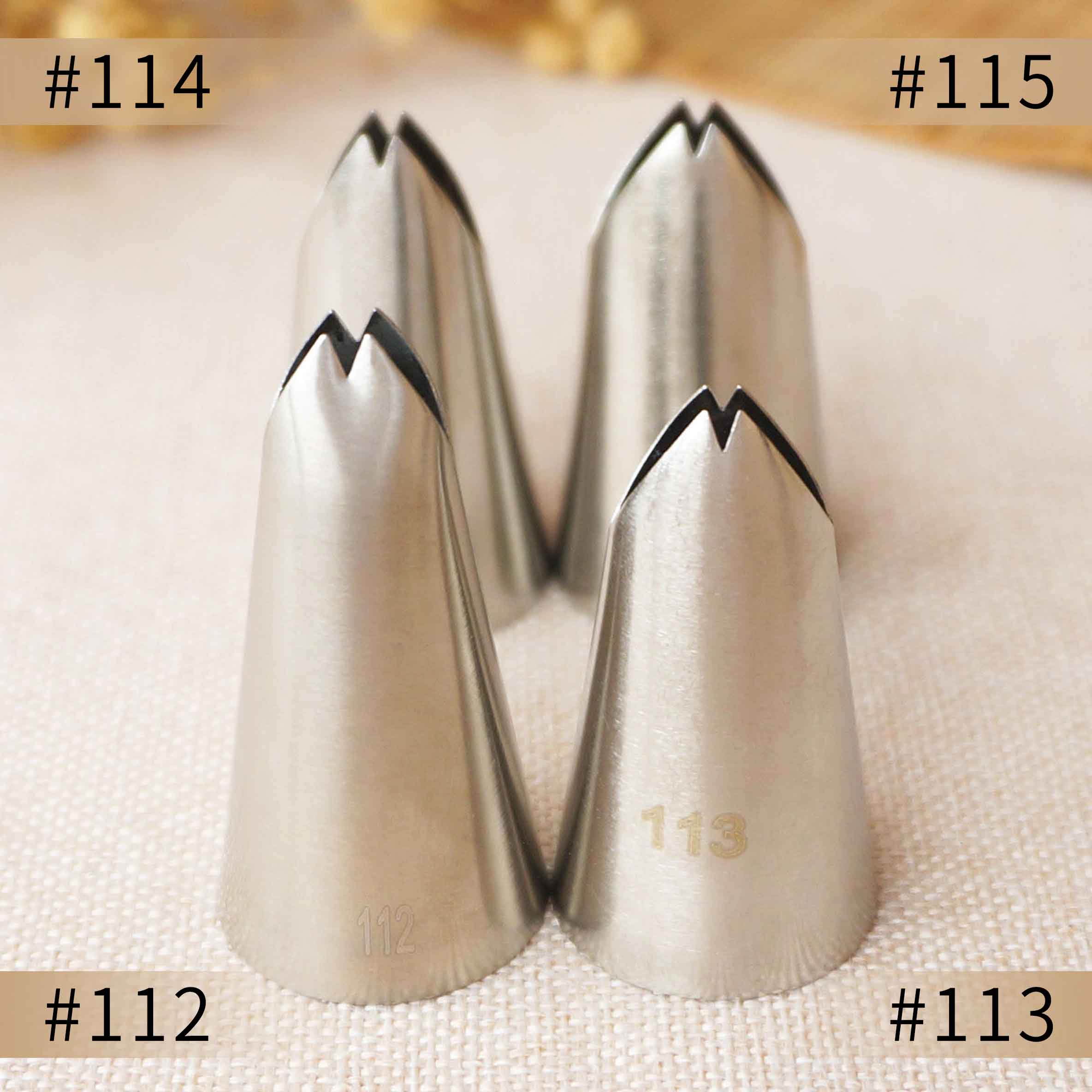 #112 #113 #114 #115 Bico De Confeiteiro Piping Dica Bicos Pastelaria Dicas de Decoração Do Bolo Do Copo Ferramentas de Cozimento Bakeware Criar Folha Folhas: 112 113 114 115