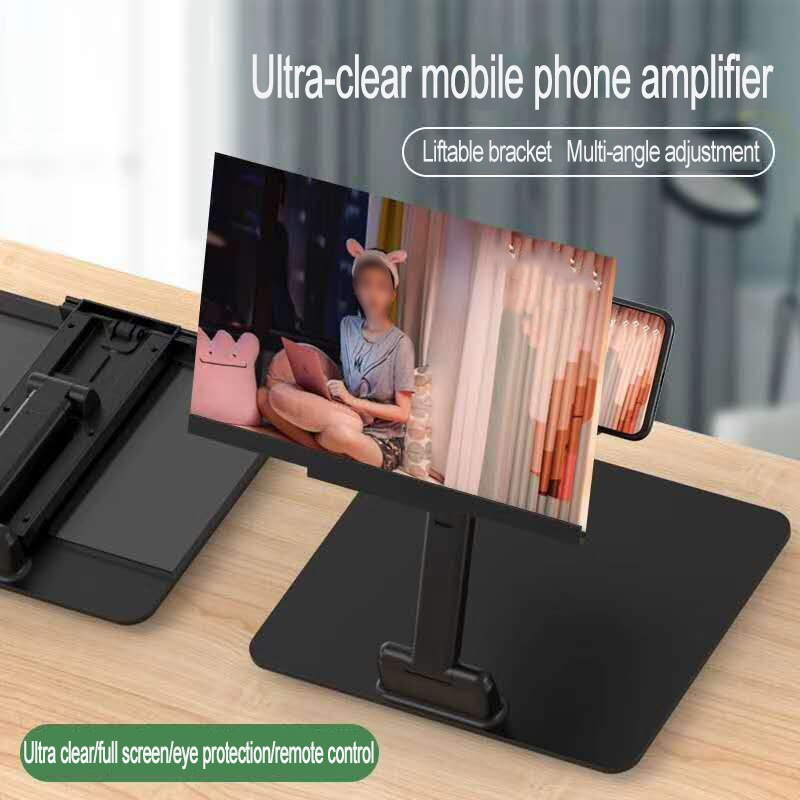 F30 12 Inch Mobile Phone Screen Magnifying Glass Folding Lift Type Multi-Angle Adjustment Phone Amplifier Holder