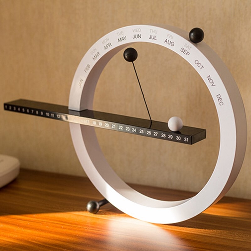 Magnetic Ball Wall Clock Perpetual Wall Calendar Novelty Home Decor European Style Living Room Bedroom Ornaments