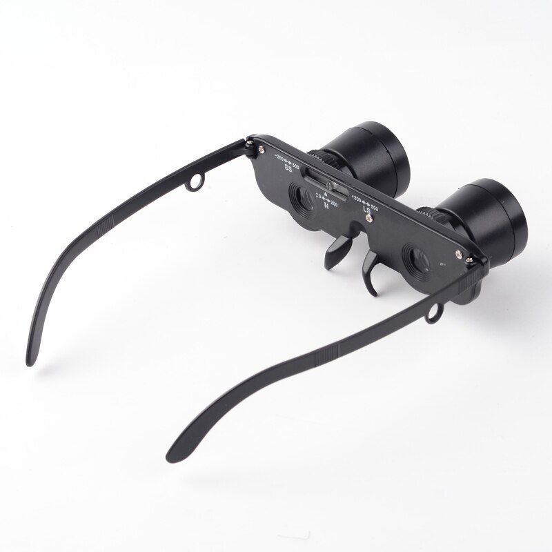 3X28 Double Eye Glasses Style Outdoor Fishing Binocular Optics Glasses Fishing Binocular Magnifier Measurement Tool