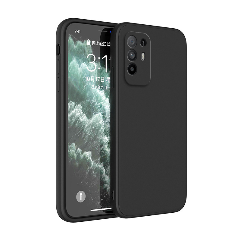 Originele Soft Case voor OPPO A94 A95 5G Coque Camera Bescherming Dunne Vierkante Vloeibare Siliconen Luxe Klassieke Schokbestendige Cover Funda: Microvezel / Goud