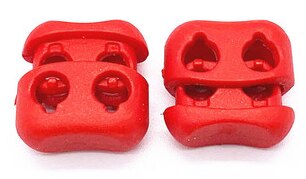 Bouchon à bascule de verrouillage en plastique, 20 pièces, 16x17mm, multicolore, Double trous (dia.4 mm), accessoires pour vêtements: color 8