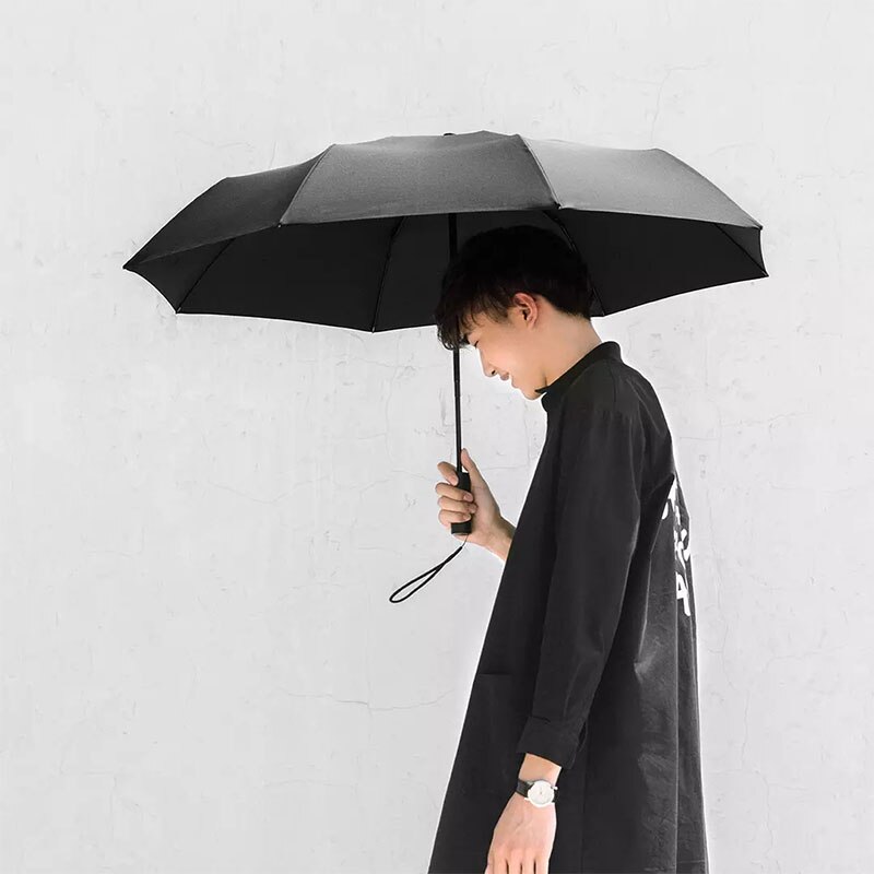 Xiaomi Automatic black folding umbrella windproof waterproof UV umbrella men and women shade in summer and winter