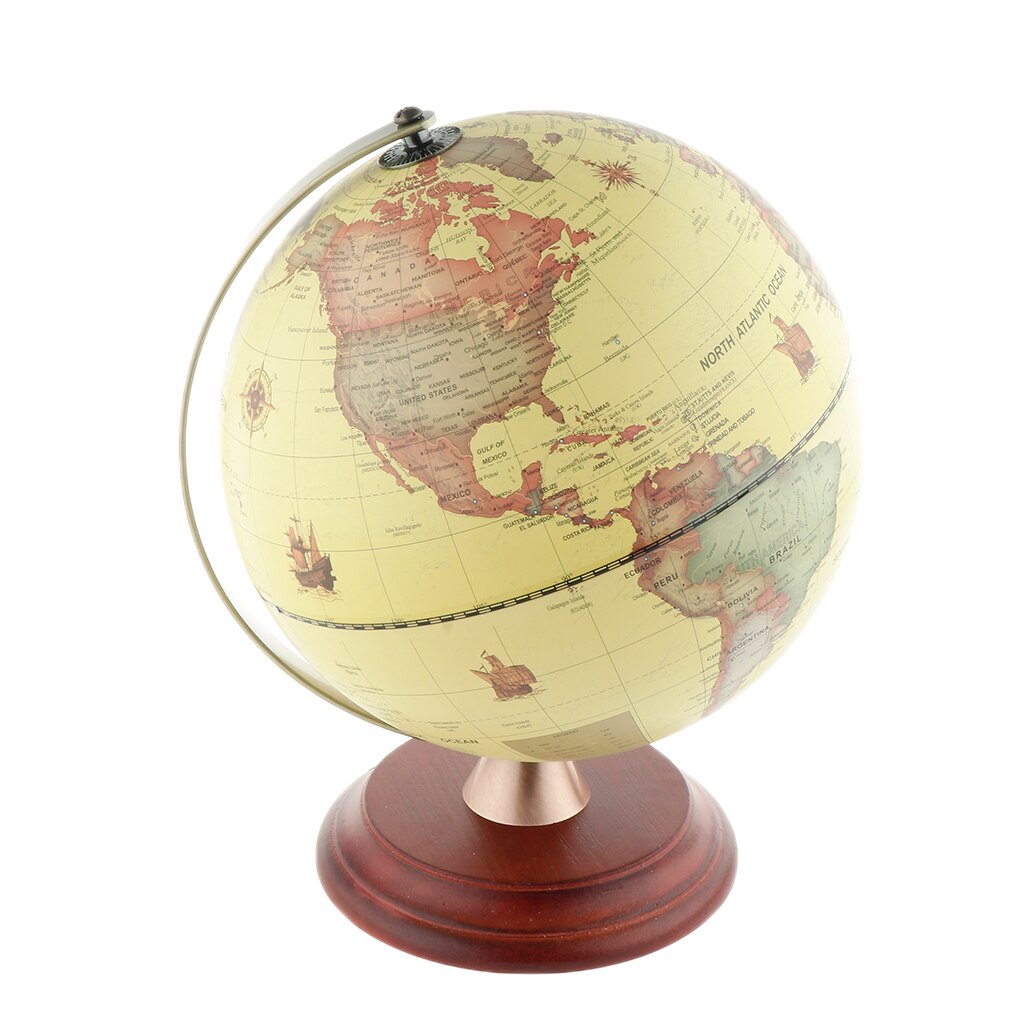 23cm Dia LED light World Earth Globe Map Geography Educational Toy With Stand Office Desktop Decor