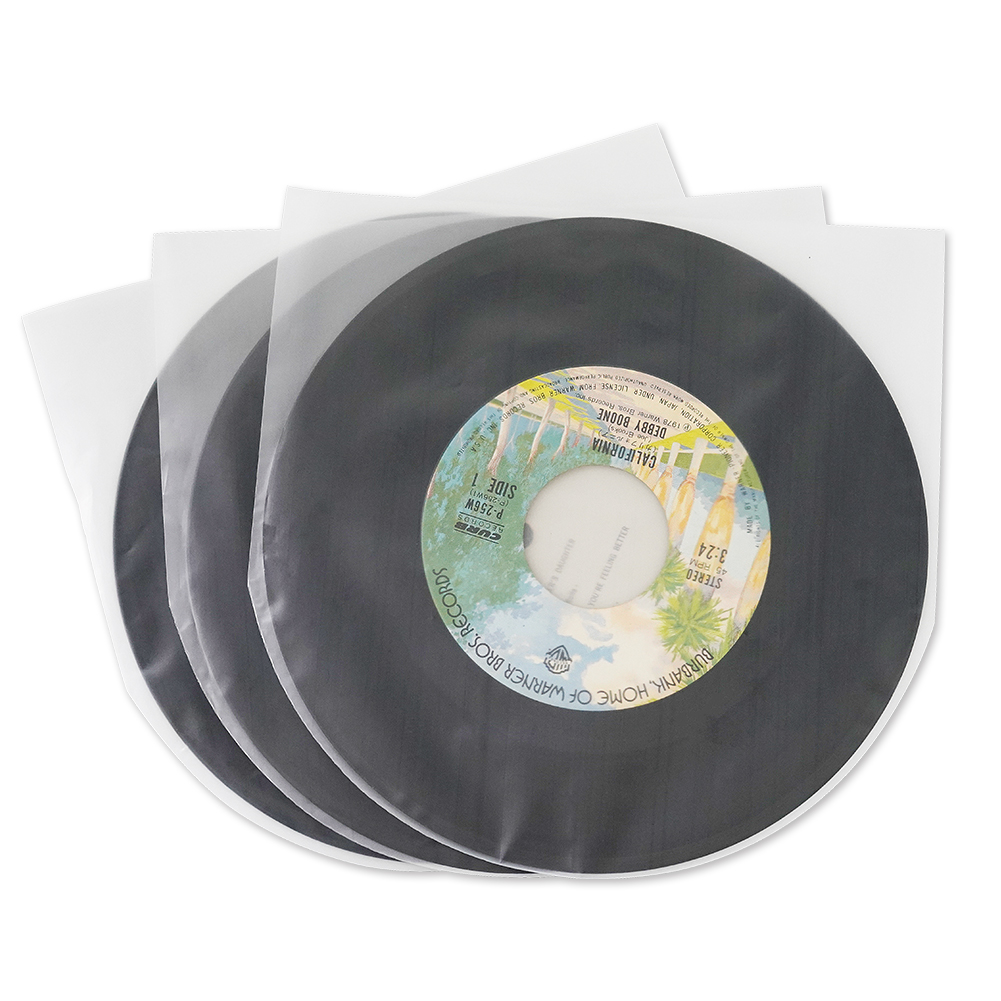 25/50PCS Clear Anti-static 3 Mil Plastic Vinyl Record Inner Sleeves For 7'' Record 45 RPM