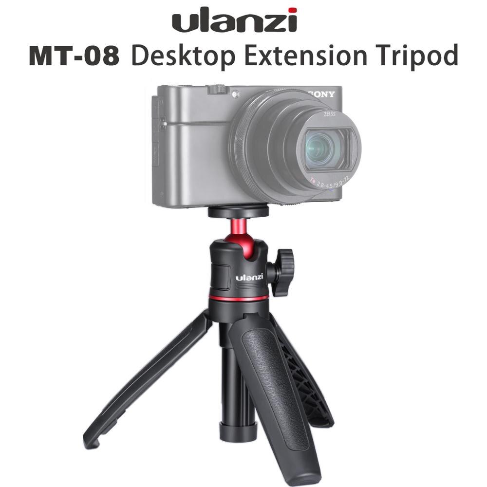 Ulanzi MT-08 extensible Vlog trépied reflex DSLR appareil photo Smartphone trépied pour Sony A6400 A6600 RX100 ZV1 Canon G7X Nikon