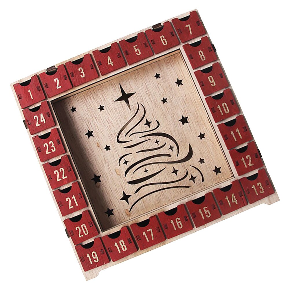 1pc Countdown Calendar Xmas Square Shaped Advent Calendar for Xmas