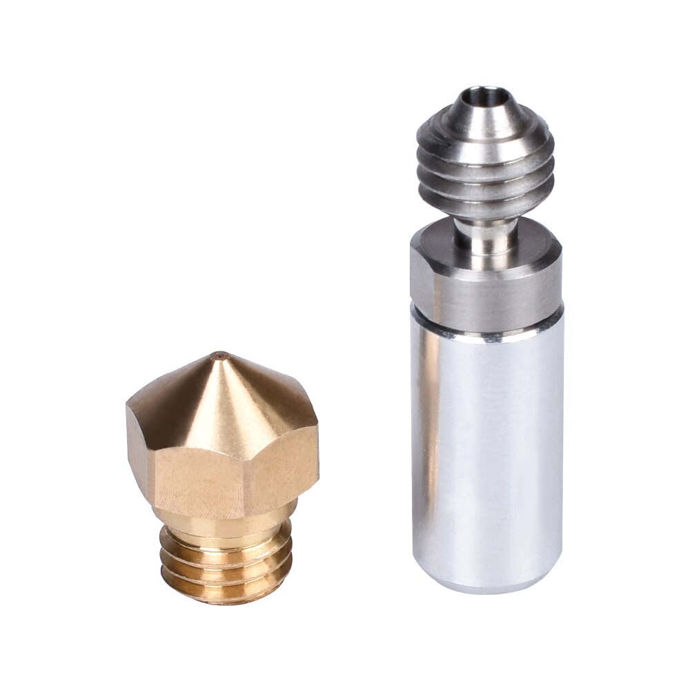 Swiss MK10-Kit de Hotend de Metal, garganta de rotura de calor MK10, boquilla de latón, tubo térmico, bloque de enfriamiento ranurado para piezas de impresora 3D: 0.2MM Heat Break
