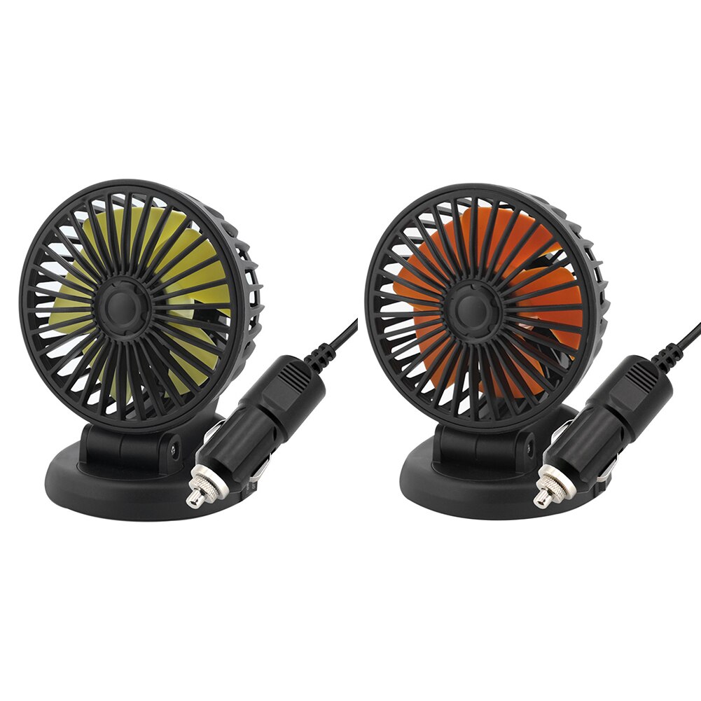 Zomer 12V 24V Voertuig Cooling Ventilator Voor Auto Suv Truck Bus 5 Blades Draaibare Mini Elektrische Koeling fan Auto Accessoires