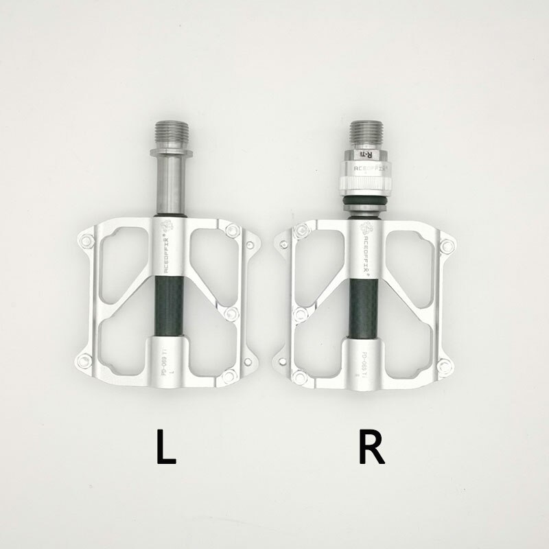Aceoffix – pédale de vélo pliable MKS pour Brompton, axe Ti 3, roulement en alliage de titane, dégagement rapide, 412: Right QR silver