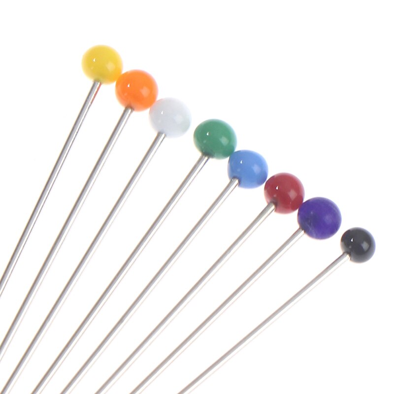 Sewing Pins 38mm Glass Ball Head Push Quilting Pins For Jewelry DIY Sewing Tool