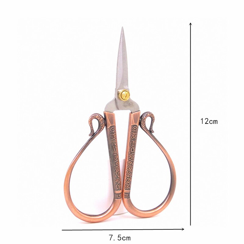Goldene Antike Edelstahl Schere für NäHenne Scharf Hand Schere NäHenne Werkzeuge Kleine Stickerei Schere