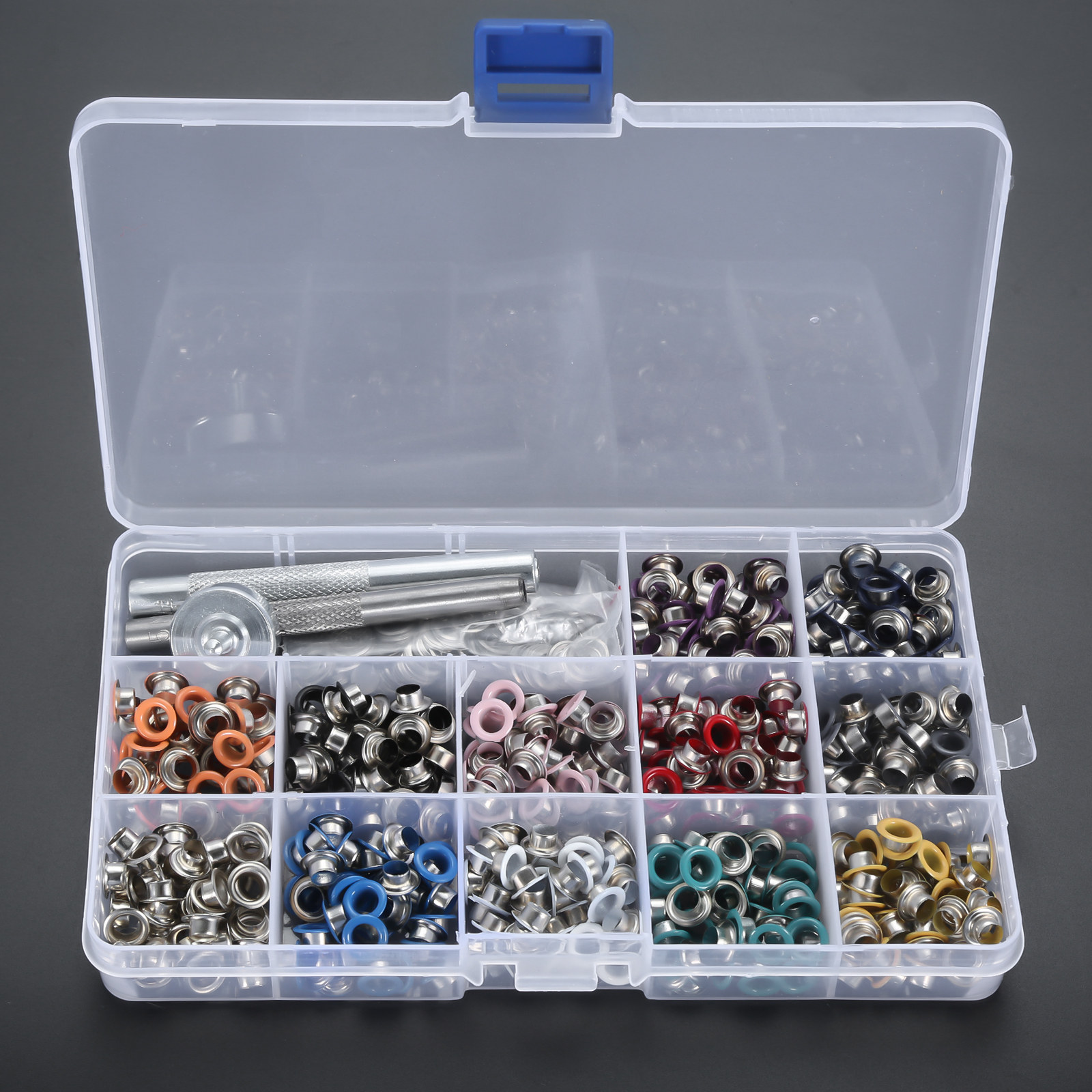 Korbond Kit D'Aiguilles Pré-Filetées Couleurs Assorties - 10 Pièces Avec Boîte De Poche