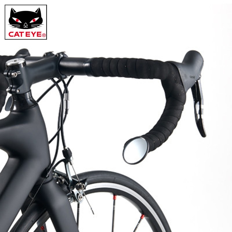 Cateye mtb vejcykel spejle styr bakspejl fleksibelt justerbart forvrængningsfrit super klart cykeltilbehør
