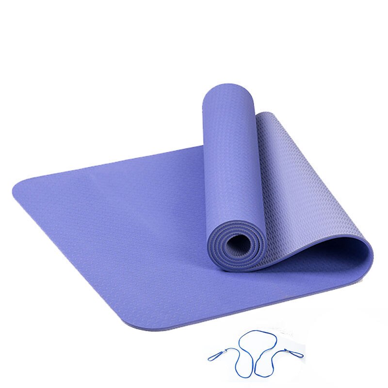 6mm tpe-yogamatten, rutschfest, für sport, fitness, pilates, gymnastik und anfänger: Hellviolett