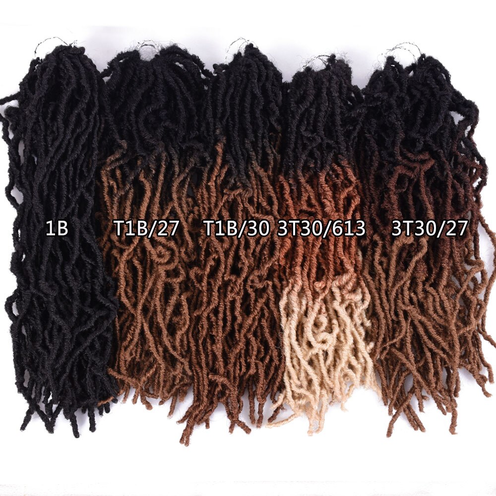 Bobbi Boss Nu Locs cheveux au Crochet 18 pouces synthétique Ombre tressage cheveux pour les femmes noires déesse Faux Locs tresse Extension de cheveux