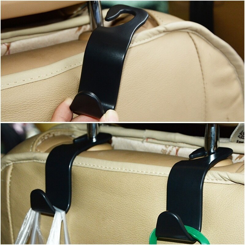 2 stk/sett kroker til bilseterygger opphenger universell hodestøttefeste oppbevaringskrok hus oppbevaring enkel styling bil kleshenger