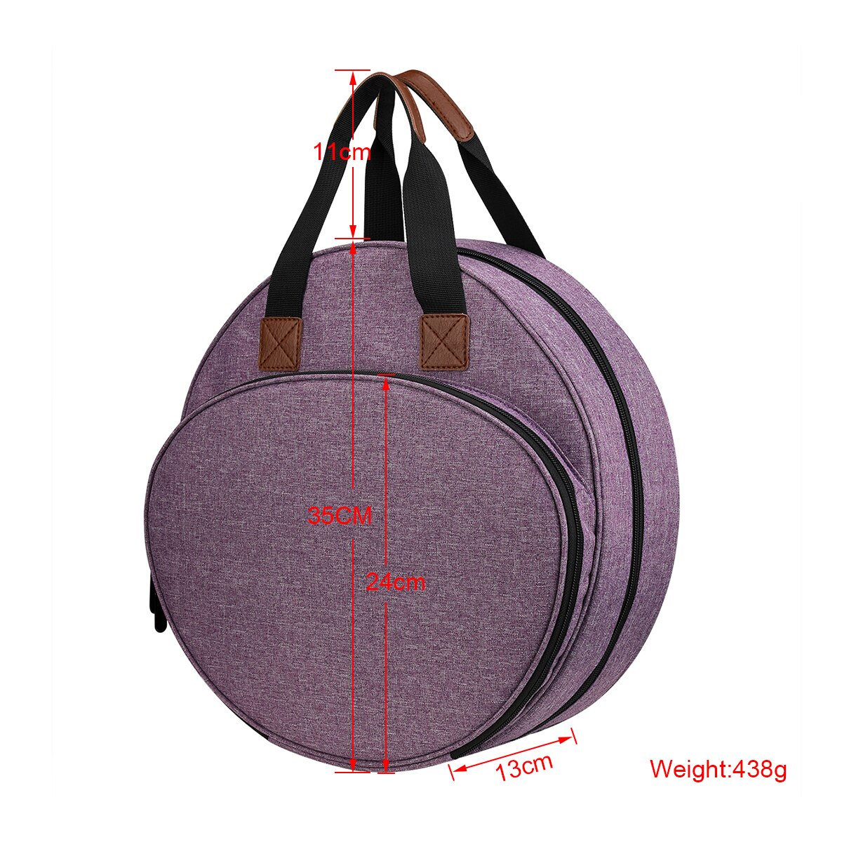 Crochet pour fil à tricoter, sac à main rond, outils de couture, accessoires, organisateur d'aiguilles à tricoter