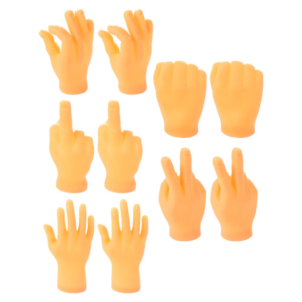 1 paio di mani minuscole dito divertente dito agitarsi piccola mano palma stuzzicare gatto animale domestico festa Halloween Cosplay puntelli novità giocattoli