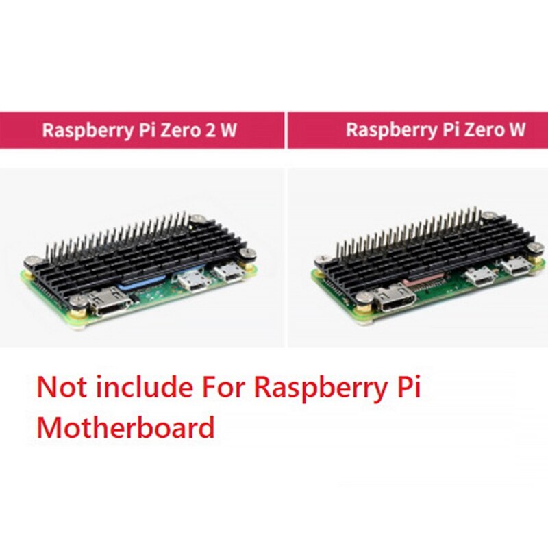 For Raspberry Pi Zero 2 W /Zero Aluminum Heatsink Kit with Thermal Pad for Raspberry Pi Zero W