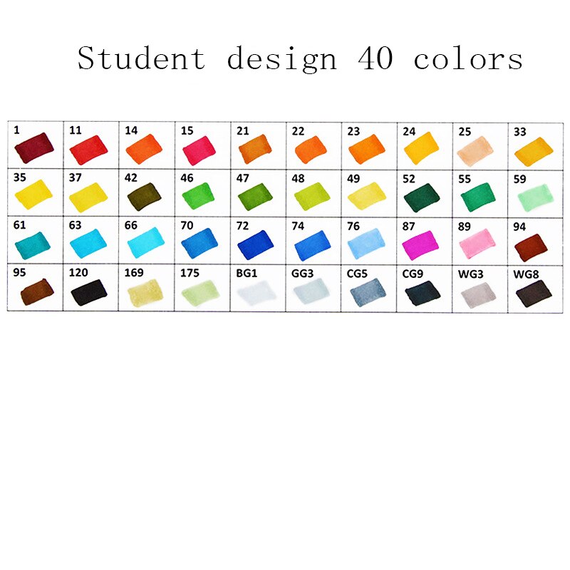 30/40/60/80 kleuren Art Markers Set Dual Head Alcohol Sketch Markers Pen Voor Manga Tekening markers Dsign Animatie Manga Trekken: Student design 40