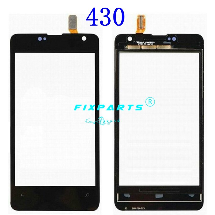 Écran tactile LCD pour Nokia Lumia 520 N520 430 435 530 532, Original, avec capteur, lentille extérieure en verre noir: (430) Black