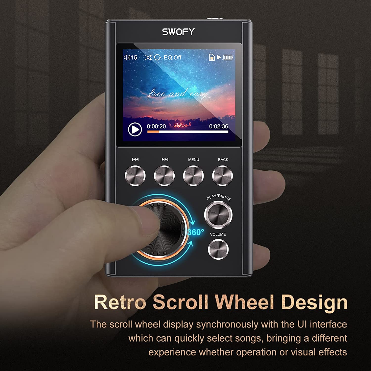 Odtwarzacz MP3 HiFi o pojemności 64 GB, przetwornik cyfrowy o wysokiej rozdzielczości z cyfrową taśmą audio DSD o wysokiej rozdzielczości, obsługuje rozszerzenie do 256 GB