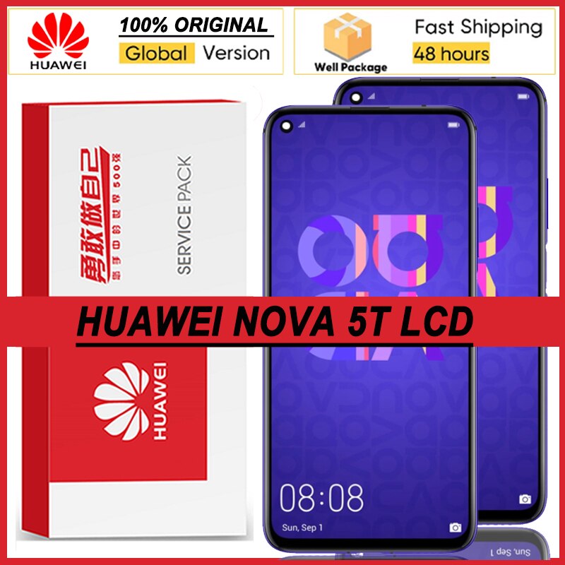 Ensemble écran tactile LCD avec châssis, 100% pouces, pour Huawei Nova 5t 6.26 L61A L61D L71A, YAL-L21 Original