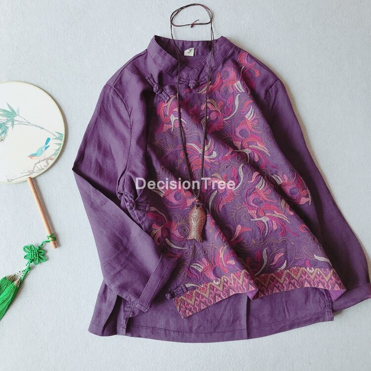 Katoen Linnen Vintage Cheongsam Blouse Vetement Traditionele Chinese Thee Kleding Vrouwen Qipao Chinese Shirt Qipao Blouse
