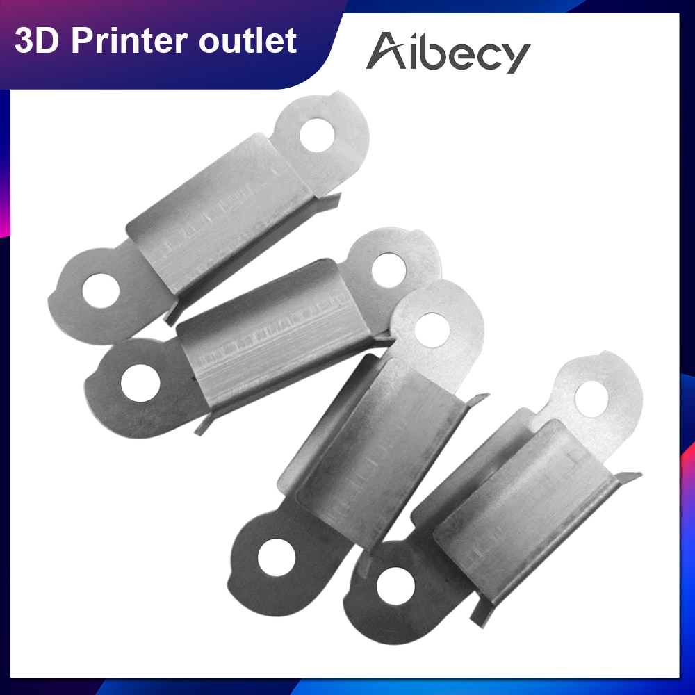 4pcs Bed Glass Platform Fixation Fix Clamp Clip Stainless Steel for Ultimaker 2 Creality 10 Ender 3 E12 A8 A6 3D Printer