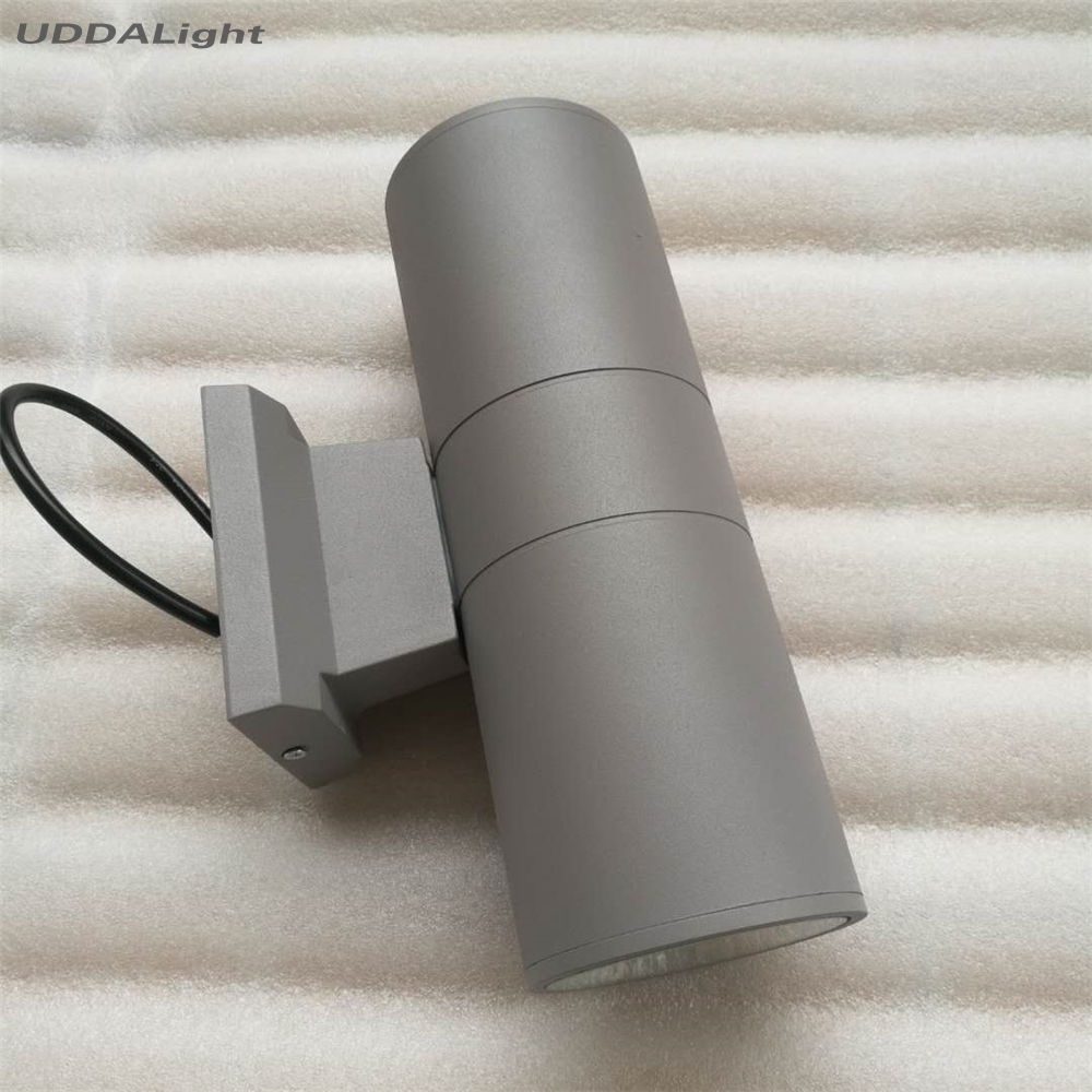 Led-Wand Im Freien Licht Up Down IP65 Lichter auf Die Wand Wasserdicht 20W Garten Veranda Schwarz Grau Außen Leuchte 90MM