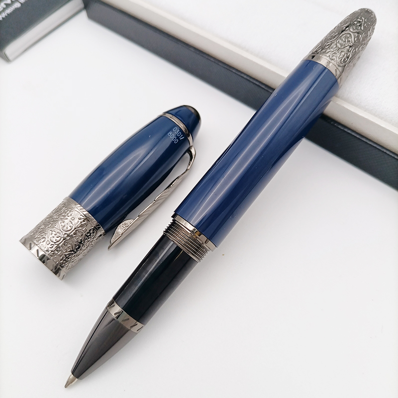 Luxe rollerball balpen met vulpen, model mb, esdoornblad op penclip, schrijfwaren voor zakelijk gebruik, school, kantoor.: Rood / Bruin