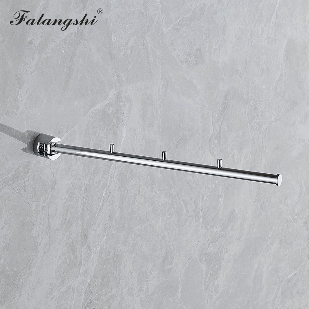 Messing Kledingrek Chroom Gepolijst Swivel Kleerhanger Wall Mount Hanger Droogrek Kleren Organisatie WB3023