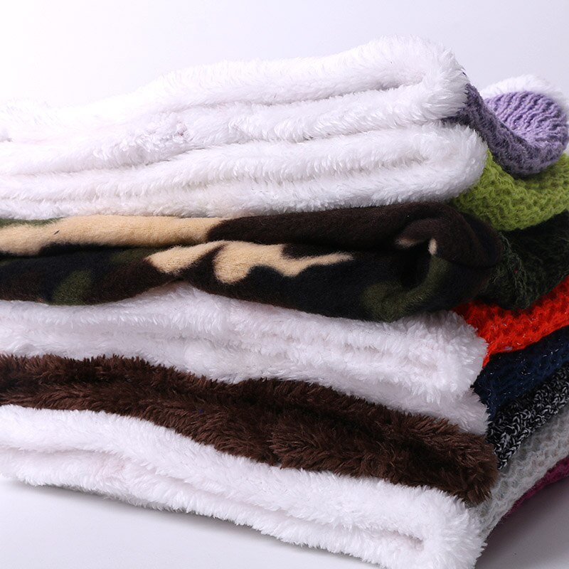 2 stykker vinterhue skjerf sett til kvinner menn vinterhuer skjerf mannlige kvinnelige sett tykk bomull varm fast farge tilbehør hette