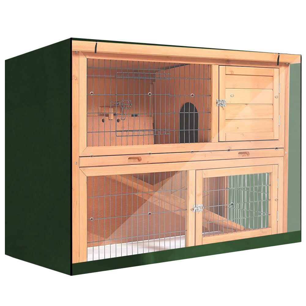 4FT Konijnenhok Cover Grote Dubbele Laag Huisdier Bunny Kooi Waterdichte Stofomslag Outdoor Oxford Doek Tuin Patio Zonder Kooi D30: green