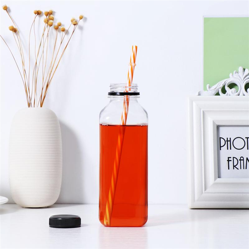 8pcs Drink Bottle Endurable Plastic Refillable Classic Portable Juice Bottle Empty Bottle Storage Bottle Storage Jars