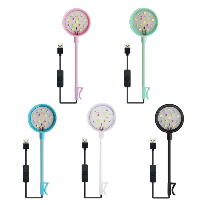Luz Led con Clip para acuario, luces pequeñas para acuario de agua dulce, lámparas de paisaje impermeables,