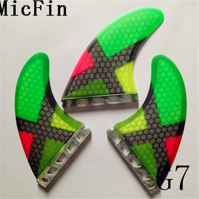hotsales FCS G7 surf fins with fiberglass honeycomb for surfing size L 3pcs/set