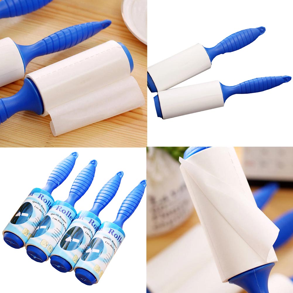 Manual Style Fluff Clothes Roller Reusable Washable Cleaner With Handle Brush Dust Remover Sticky Pet Cute Color Clean Fabric