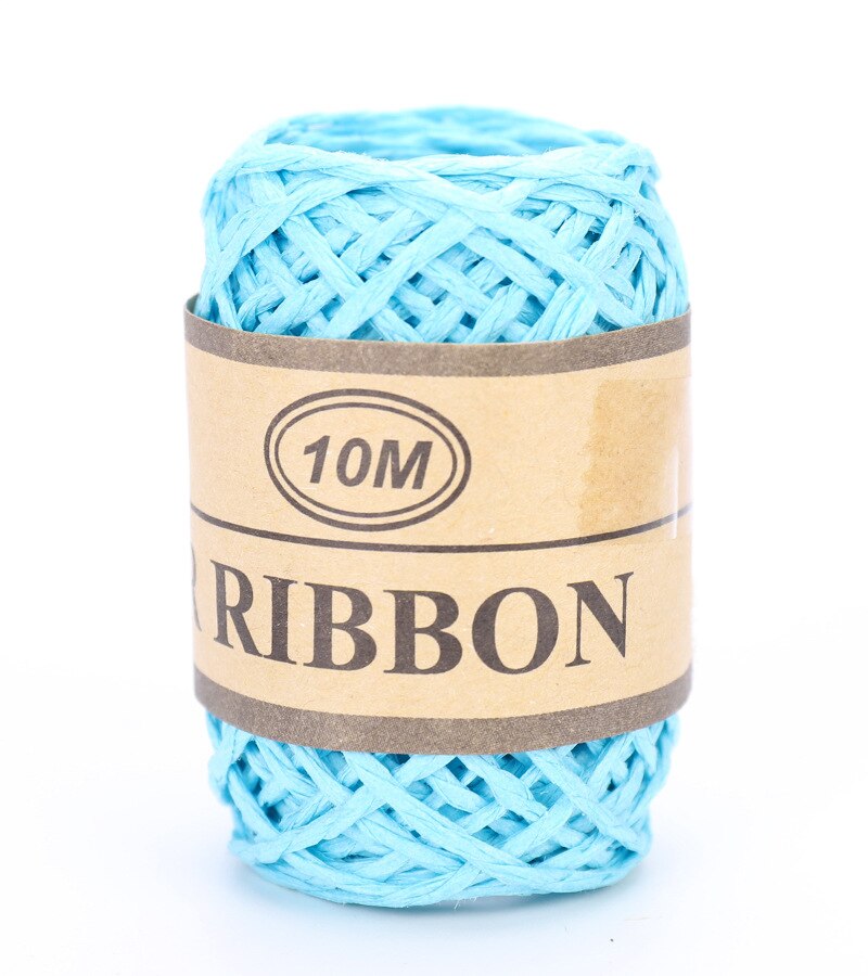 10Meter/Roll 1Mm Breed Raffia Lint Natuurlijke Ambachtelijke Papier String Twisted Voor Cadeaupapier, Crafting, verpakking, Haken: F