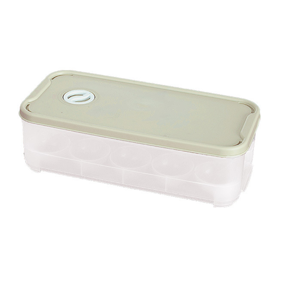 Plastic eierdoos Koelkastopslag Eierdoos Koelkast Eierdoos met stapelbaar deksel Keuken Eieropslag Koelkast Eierrek: green