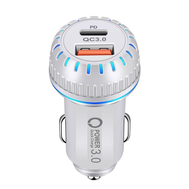 3.1a 30w c-autoladegerät 3.0 schnellladefunktion für iphone 13, 12 pro max, xiaomi und xiaomi (pd-usb-adapter): Weiß