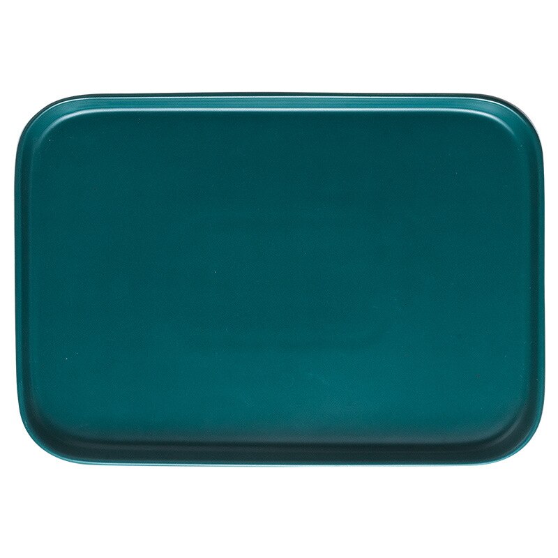 Ceramic Tray Black White Europe Food Fruit Breakfast rectangle Plate Jewelry Tray Dessert Dish Decoration Bathroom set trays WF